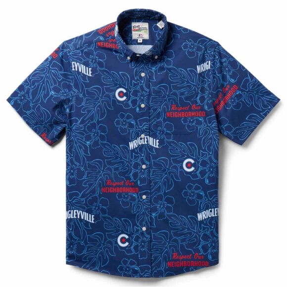 Chicago Cubs Reyn Spooner City Connect Performance Hawaiian Shirt L - Picture 1 of 2